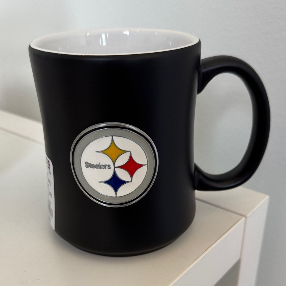 NFL Steelers Black Mug with Team Logo